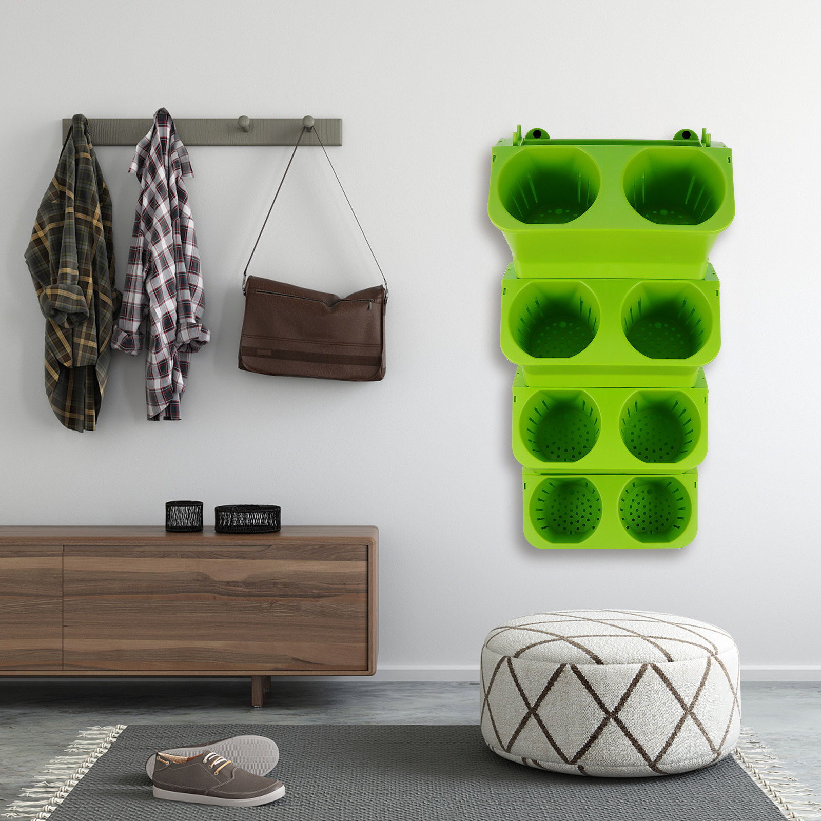 Self-Watering Planter - 4Pcs Vertical Green Wall Planter Self
