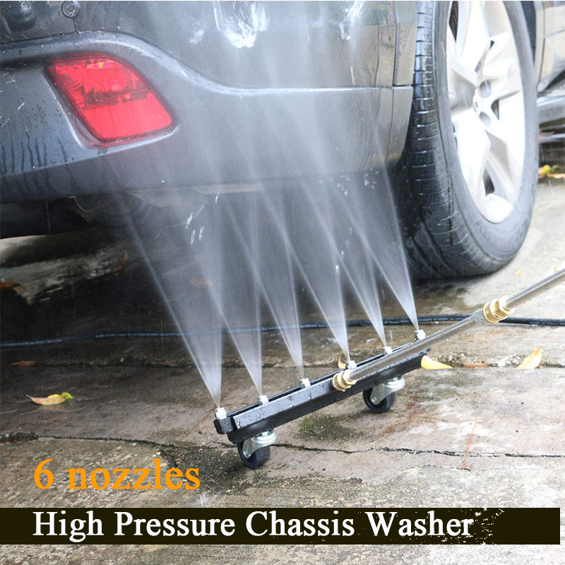 Gardening Tools Gift Set - Pressure Washer Chassis Cleaner, 6 Nozzle