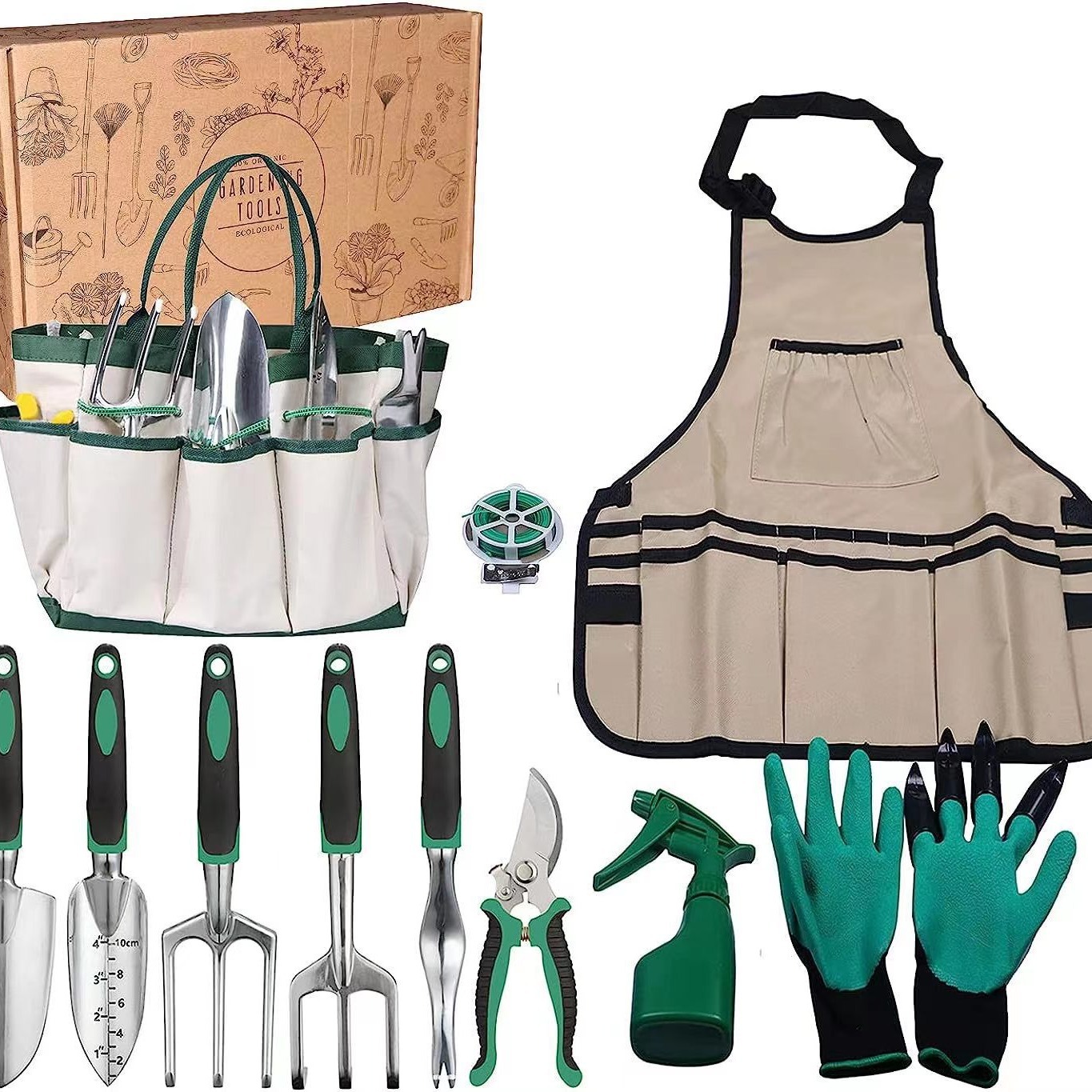 Gardening Tools Gift Set - 11 Pcs Garden Tool Set Aluminum