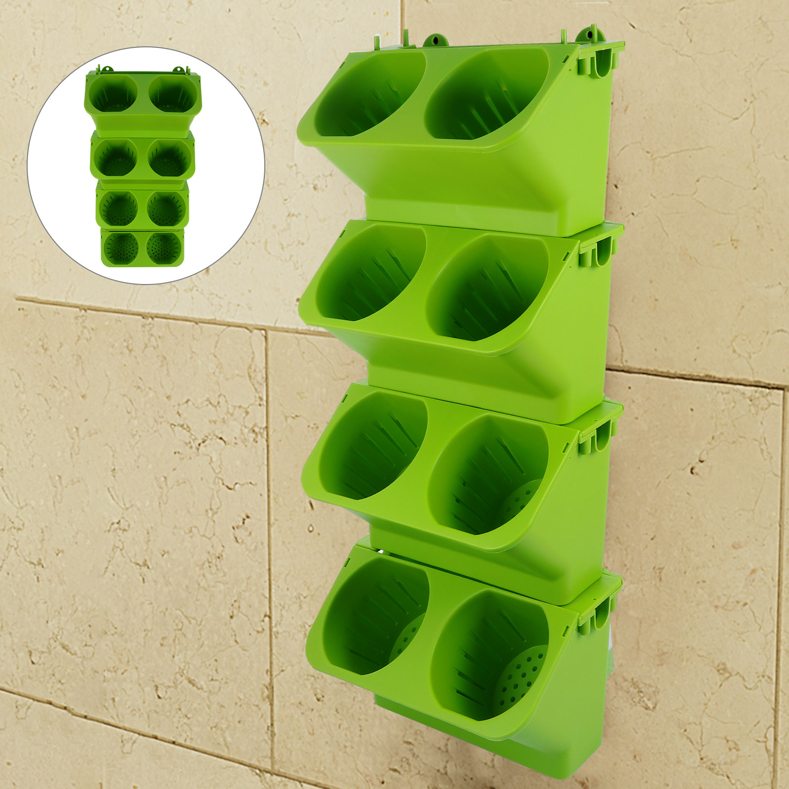 4Pcs Vertical Green Wall Plant - Self-Watering Planter 评论和价格