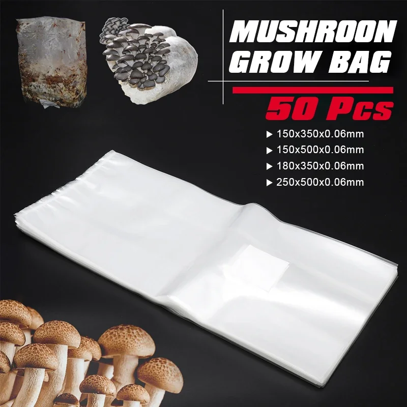 50Pcs PVC Mushroom Grow Bag Sp - Grow Bags 评论和价格