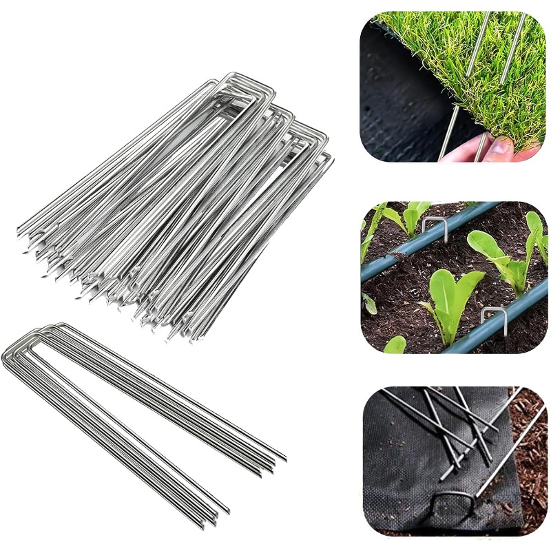 10 Pcs U-shaped Garden Nails A - Gardening Tools For Weeds 评论和价格
