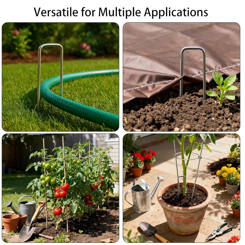 10 Pcs U-shaped Garden Nails A - Gardening Tools For Weeds 评论和价格