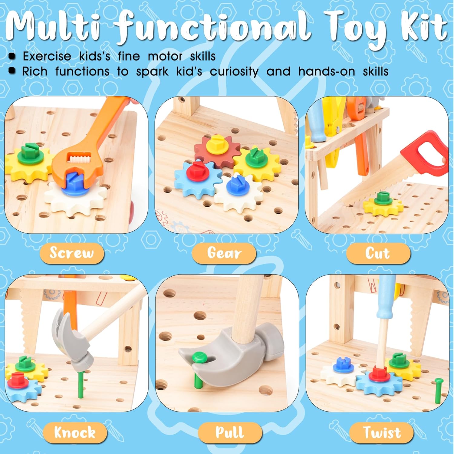 Wooden Tool Bench for Kids,Mon - Gardening Tools For Kids 评论和价格