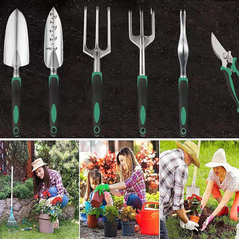 11 Pcs Garden Tool Set Aluminu - Gardening Tools Gift Set 评论和价格