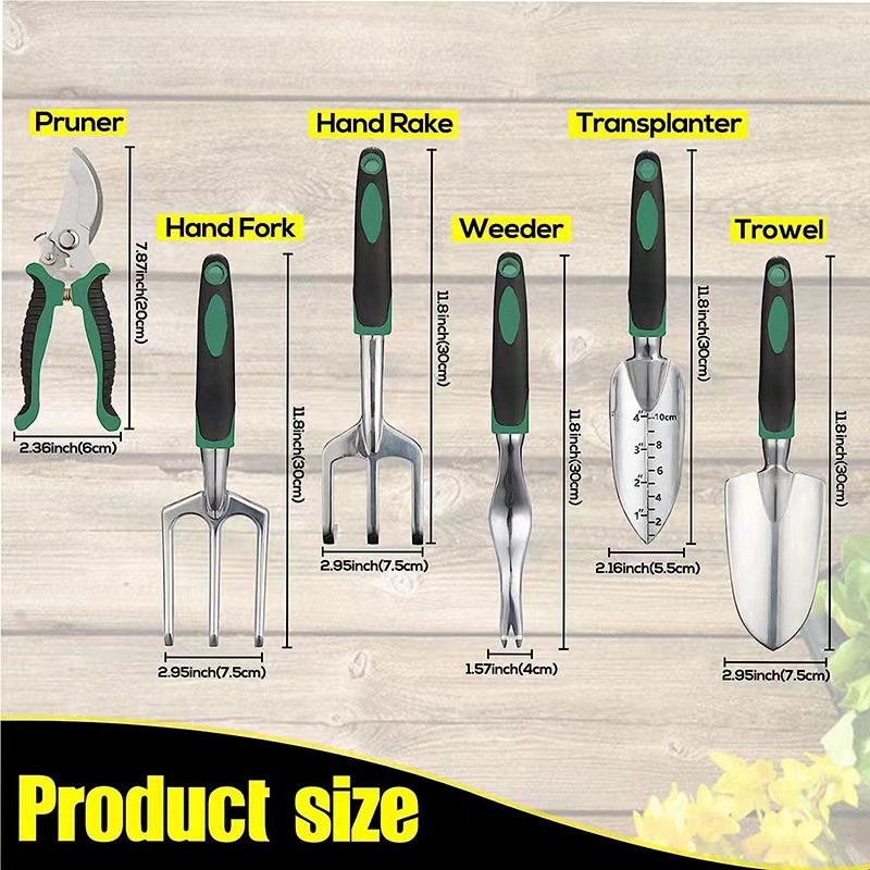 11 Pcs Garden Tool Set Aluminu - Gardening Tools Gift Set 评论和价格