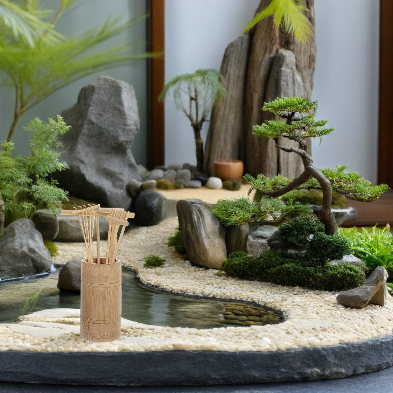 1Set Zen Sand Garden Rake Kit  - Gardening Tools Kit 评论和价格