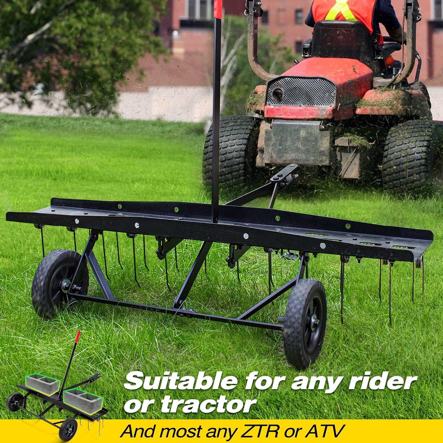 Tow Behind Lawn Dethatcher Rak - Gardening Tools Lawn Mower 评论和价格
