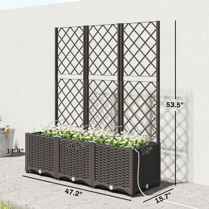 Outdoor Planter Box,Practical  - Self-Watering Planter 评论和价格