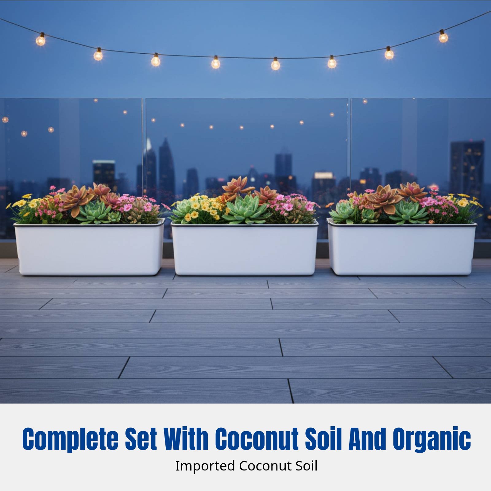 Balcony Hanging Flower Pot Rec - Self-Watering Planter 评论和价格