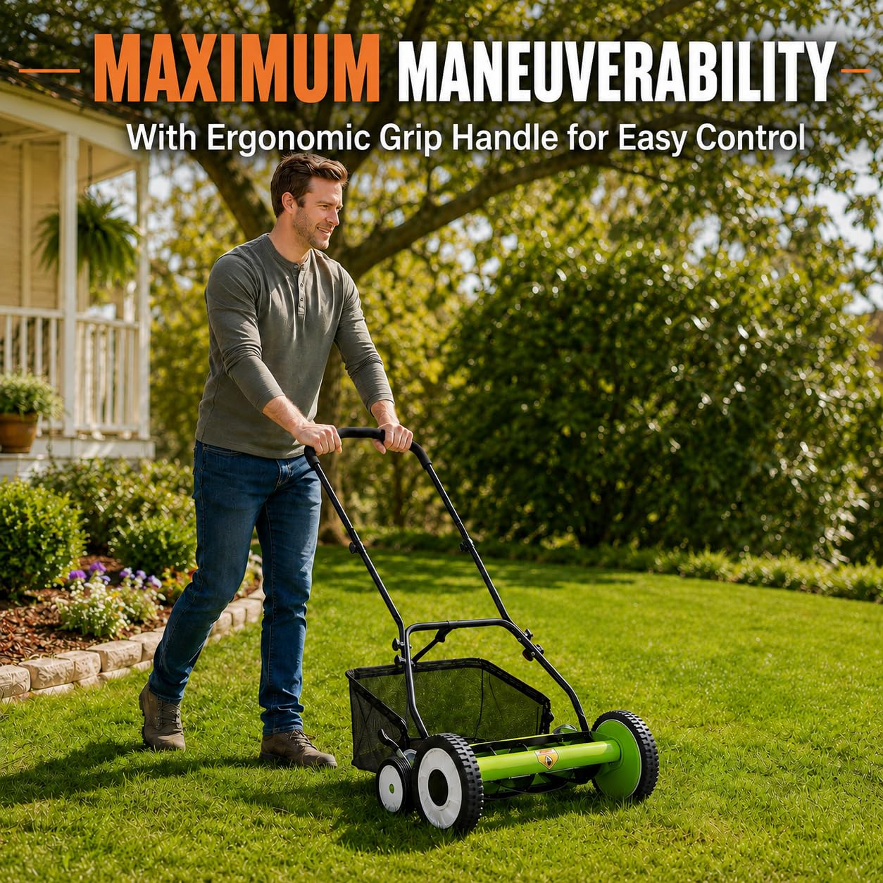 18 Inch Push Reel Lawn Mower,  - Gardening Tools Lawn Mower 评论和价格