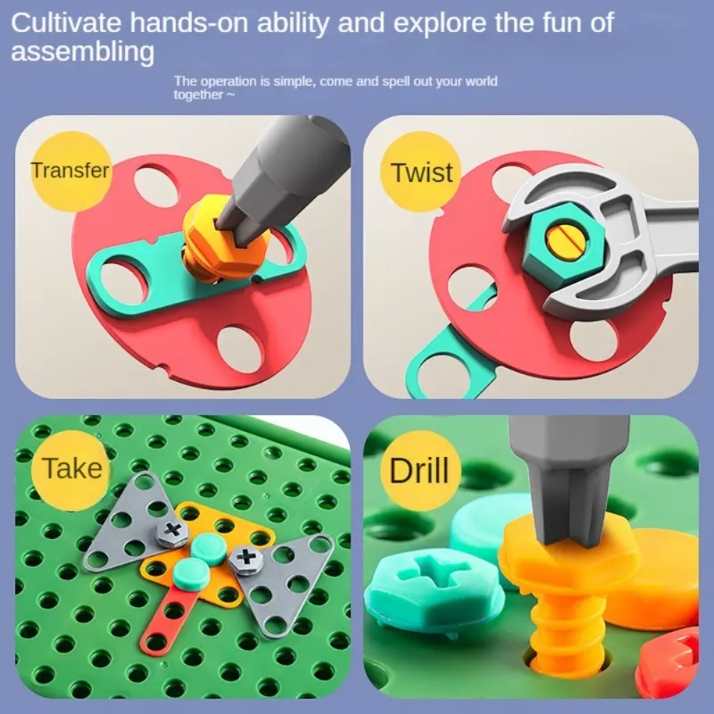 450Pcs Kids STEM Drill Set Cre - Gardening Tools For Kids 评论和价格