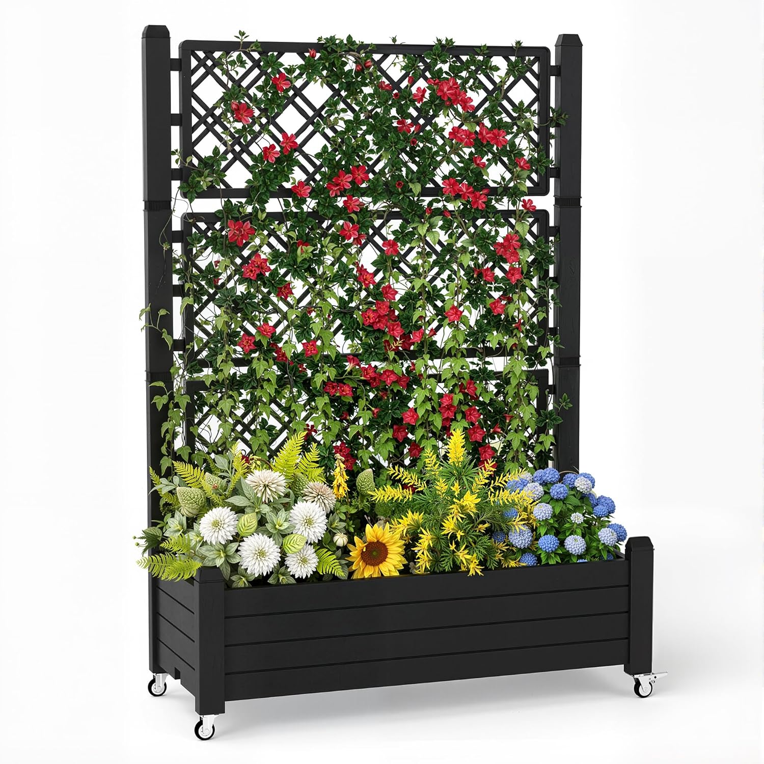 Raised Garden Bed with Trellis - Self-Watering Planter 评论和价格