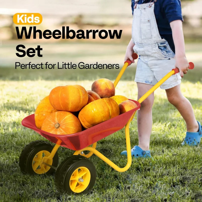 Kids Wheelbarrow Children Gard - Gardening Tools For Kids 评论和价格