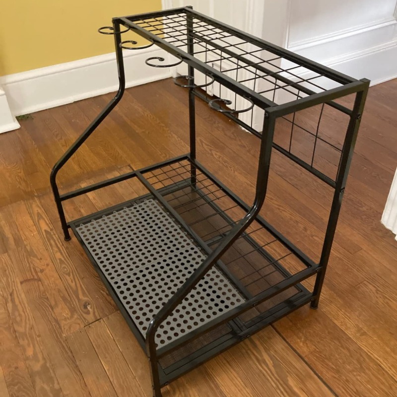 Metal Garden Tool Storage Rack - Gardening Tools Amazon 评论和价格