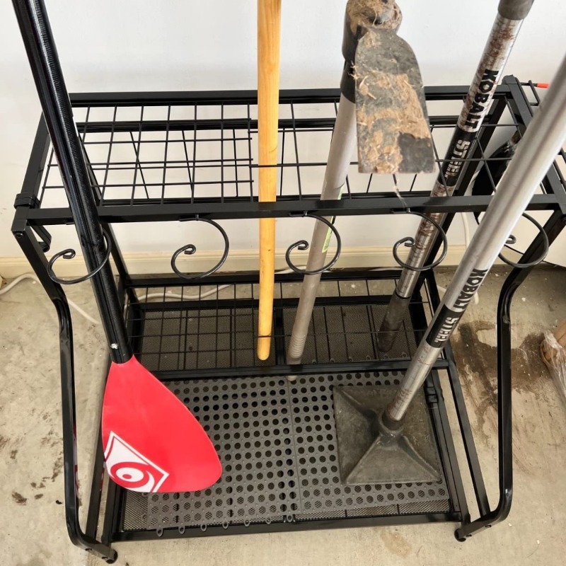 Metal Garden Tool Storage Rack - Gardening Tools Amazon 评论和价格